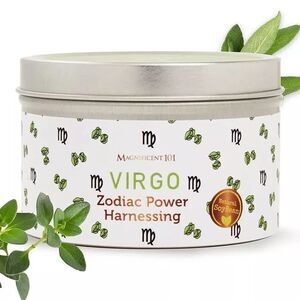 Magnificent 101 Virgo Zodiac Power Harnessing Candle 6 Oz, 35 Hour Burn Time